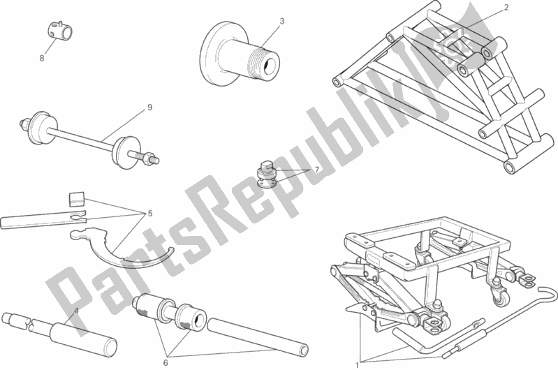 All parts for the Workshop Service Tools, Frame of the Ducati Monster 1200 S 2017